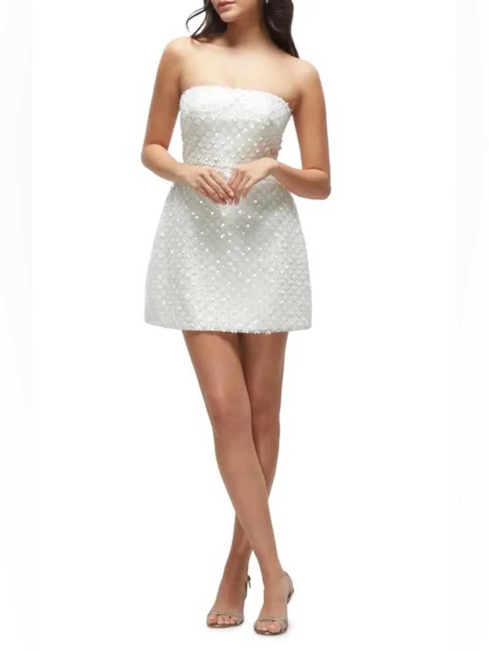 Dessy Collection floret strapless mini dress NWT size 2
